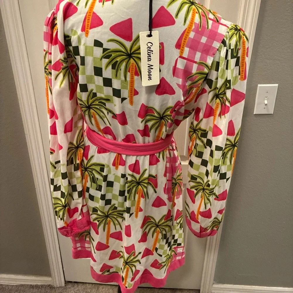 Celina moon ladies wrap dress size large - Picture 6 of 7